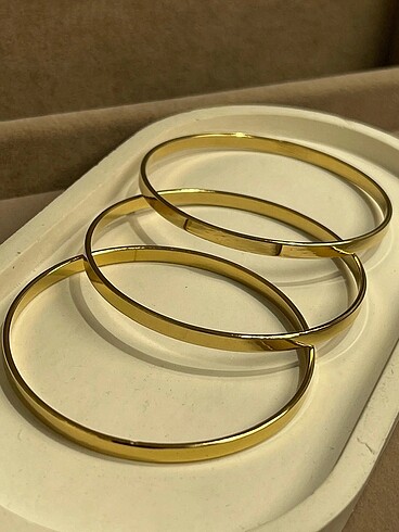 3 lü kalın Ajda gold renk