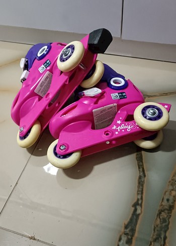 Renkli Pembe Çocuk Patenleri - Görsel 2