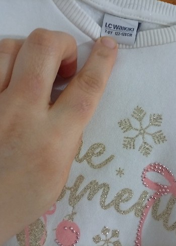 Kız Çocuk Beyaz Uzun Kollu Fırfırlı Elbise - Görsel 3