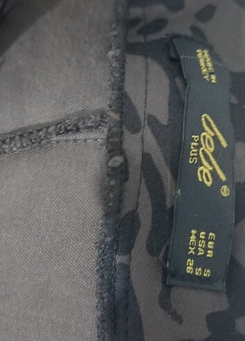 s Beden Saten leopar midi etek