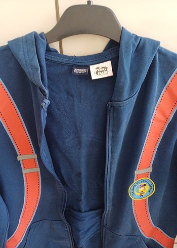 Erkek Çocuk Fermuarlı Mavi Sweatshirt - Görsel 5