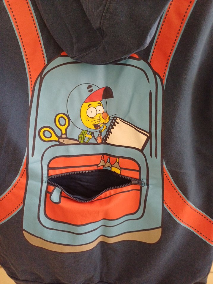 Erkek Çocuk Fermuarlı Mavi Sweatshirt - Görsel 3