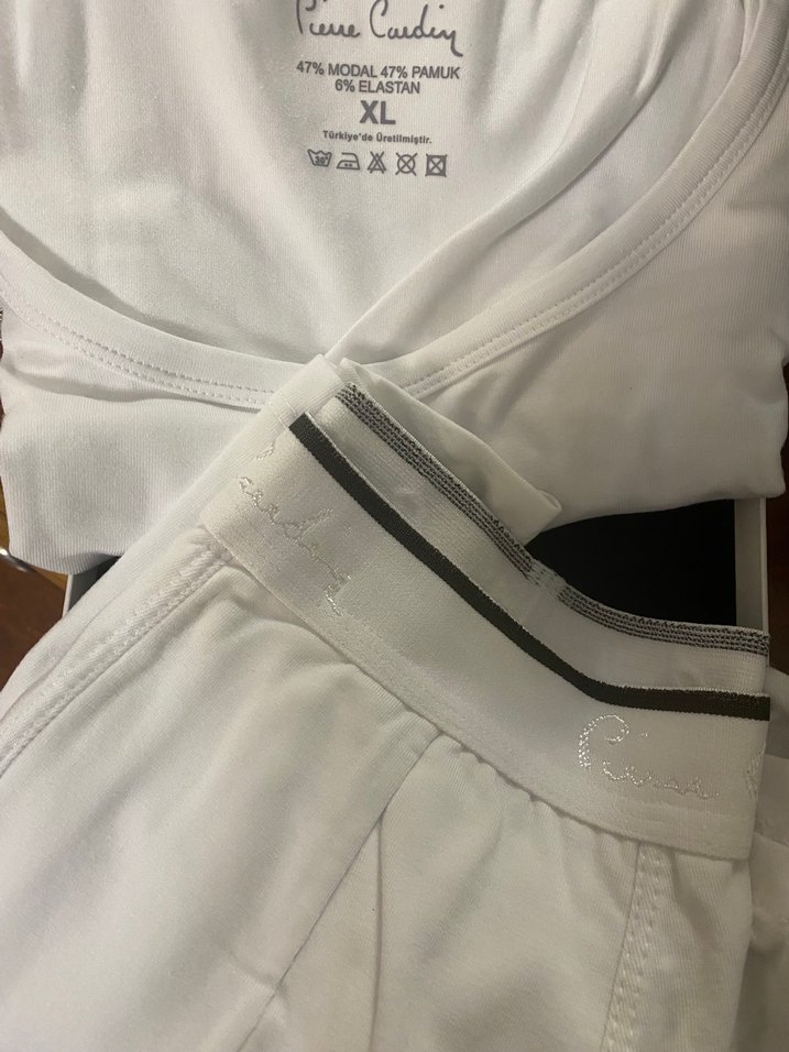 Pierre Cardin Erkek beyaz iç çamaşır takım — görsel 2/2