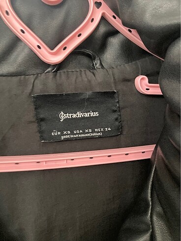 xs Beden siyah Renk stradivarius deri mont