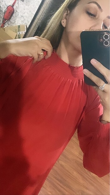 universal Beden kırmızı Renk Uzun elbise
