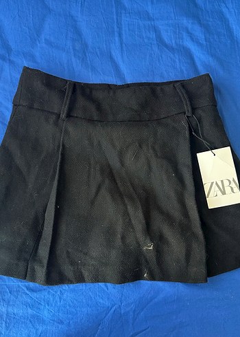 Zara Siyah Mini Sort Etek