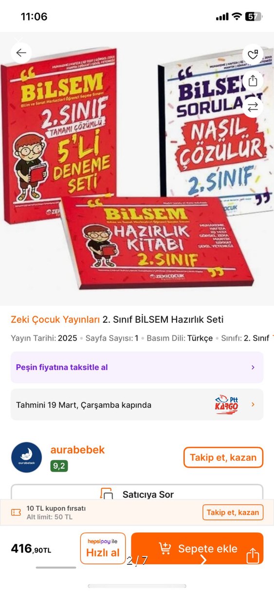 2. Sınıf Bilsem Hazırlık Seti - Örnek Akademi - Görsel 2