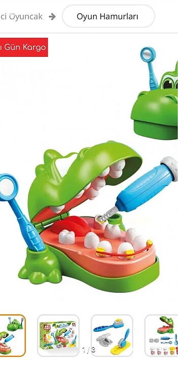 Diğer Art craft Dino dişçi oyun hamuru seti