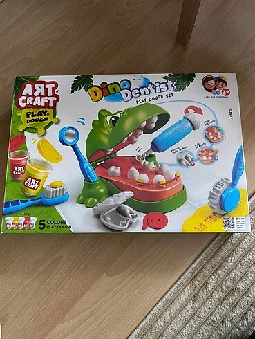 Art craft Dino dişçi oyun hamuru seti