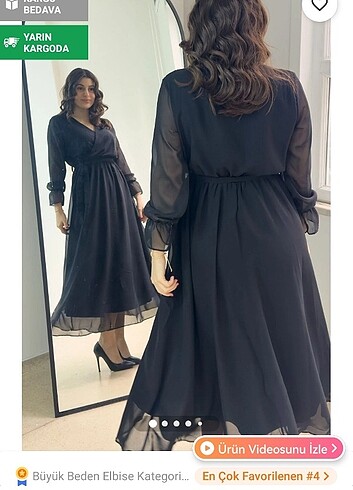 Trendyol & Milla Siyah Şifon Elbise