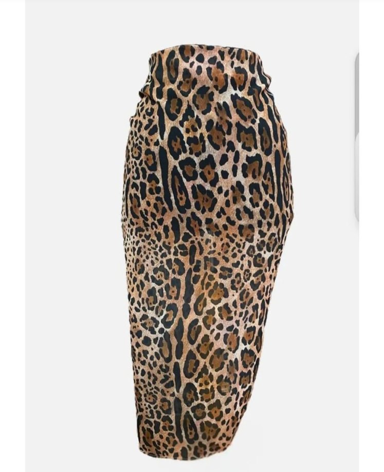 Leopar Desenli Uzun Kadın Pareo - Görsel 2