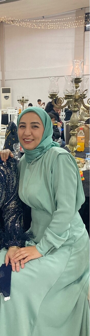 Diğer Tesettür saten abiye He-Qa marka ve eşarp