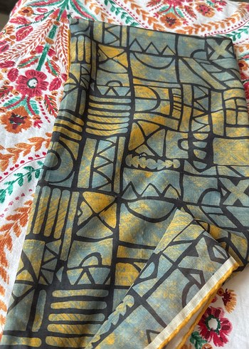 Silk & Cashmere Bohem Çok Renkli Desenli Kadın Şal