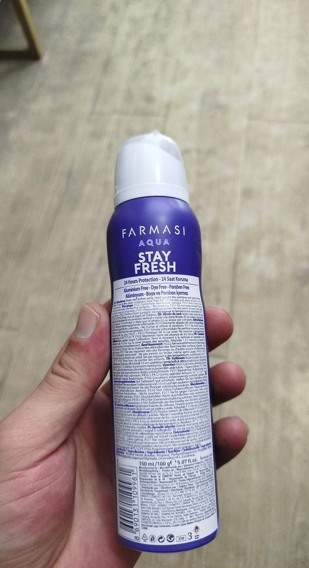 Farmasi Stay Fresh Aqua erkek Deodorant - Görsel 2