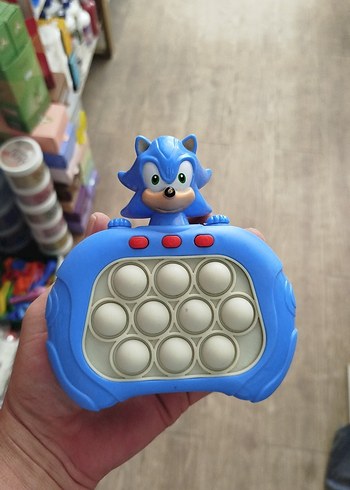 Mavi Sonic Temalı Pop İt Eğitim Oyuncağı