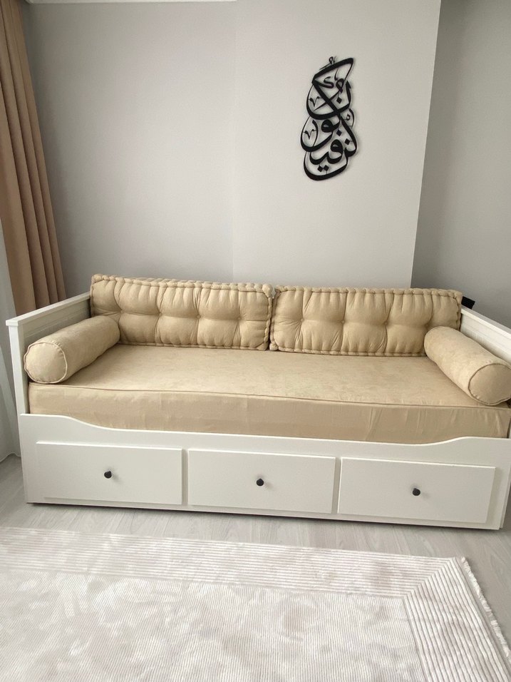 Bej Modern Klasik Kanepe Örtüsü - Görsel 3