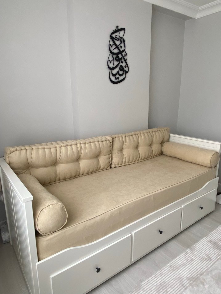 Bej Modern Klasik Kanepe Örtüsü - Görsel 4