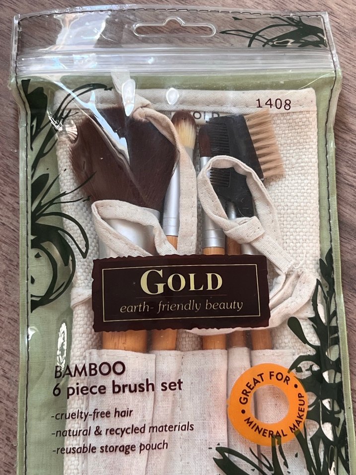 Gold 6 Parça Bambu Makyaj Fırçası Seti - Görsel 3