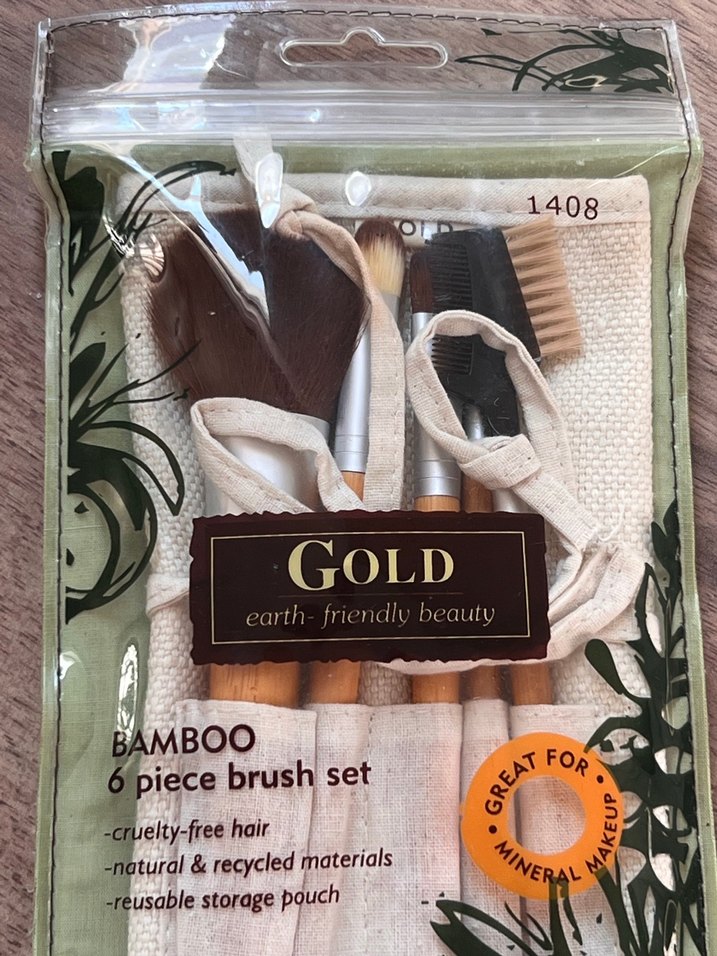 Gold 6 Parça Bambu Makyaj Fırçası Seti - Görsel 2