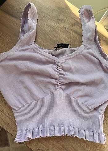38 Beden Mor V Yaka Mini crop