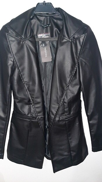 Suni Deri Blazer Ceket