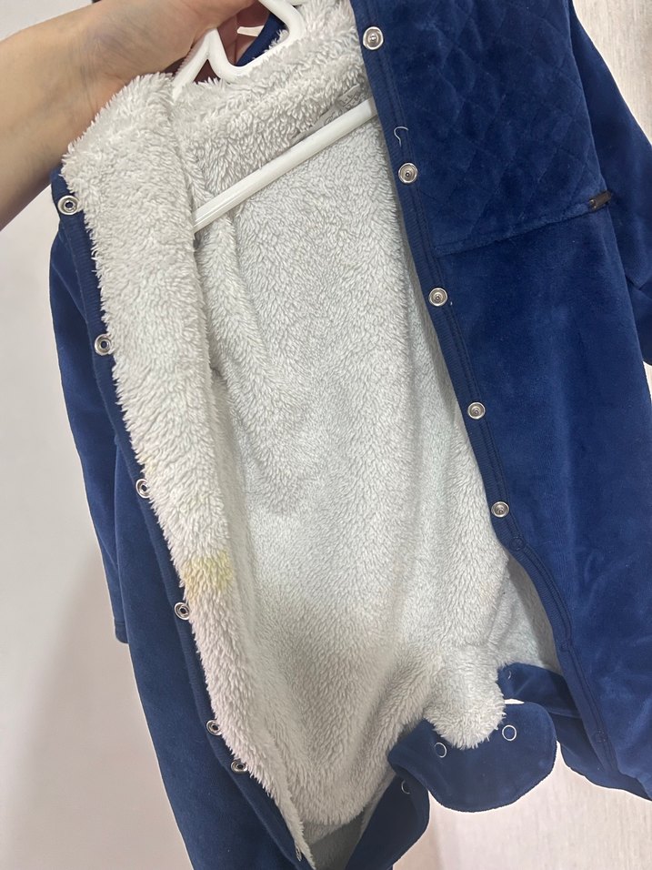 Mavi Kürklü Bebek Tulum 3-6 ay - Görsel 3