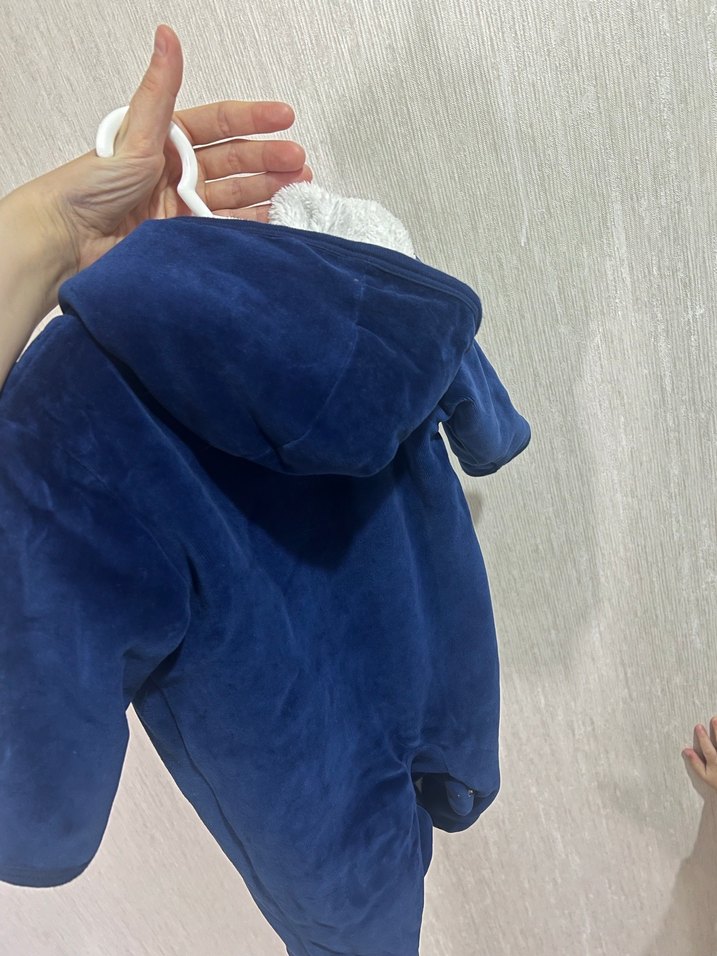 Mavi Kürklü Bebek Tulum 3-6 ay - Görsel 5