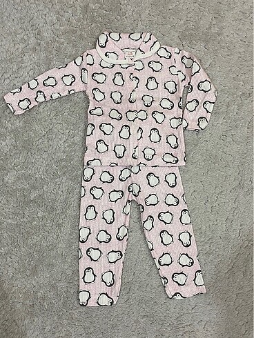 Kız Çocuk Penguen Desen Pijama Tk 1 Yaş
