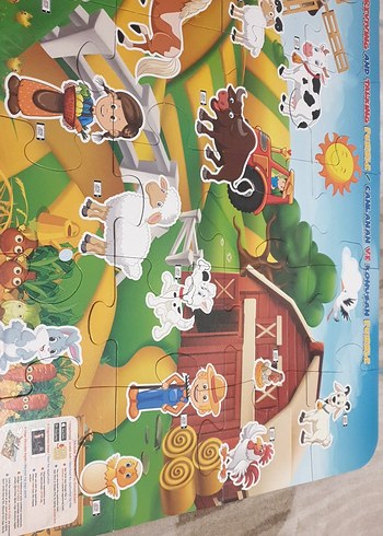 Çiftlik Temalı Çok Renkli Çocuk Yapbozu - Görsel 3