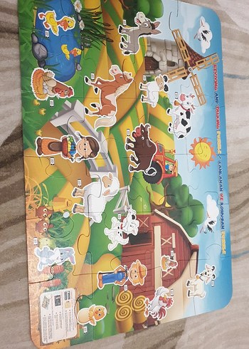 Çiftlik Temalı Çok Renkli Çocuk Yapbozu - Görsel 2