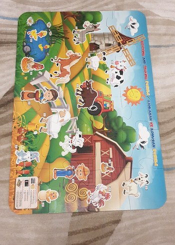 Çiftlik Temalı Çok Renkli Çocuk Yapbozu - Görsel 5