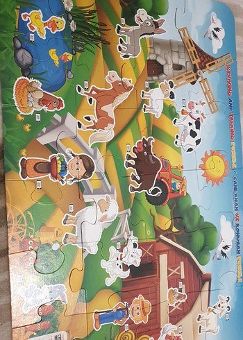 Çiftlik Temalı Çok Renkli Çocuk Yapbozu - Görsel 4