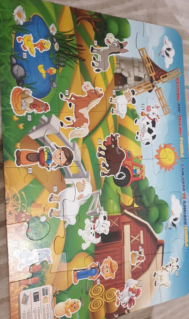 Çiftlik Temalı Çok Renkli Çocuk Yapbozu - Görsel 4