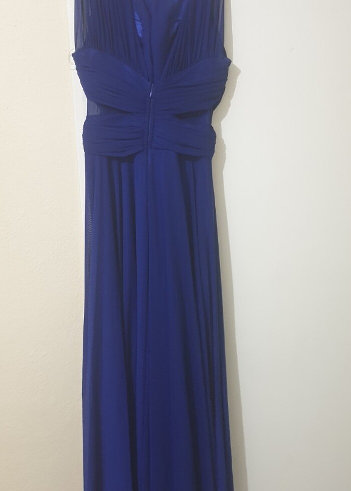 Saks mavisi abiye Elbise - Görsel 2