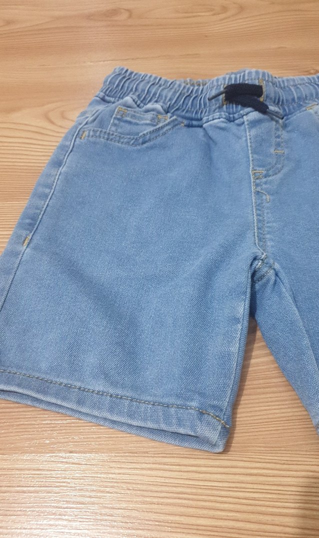 Mavi Erkek Çocuk Kot Şort Rahat Kesim - Görsel 5