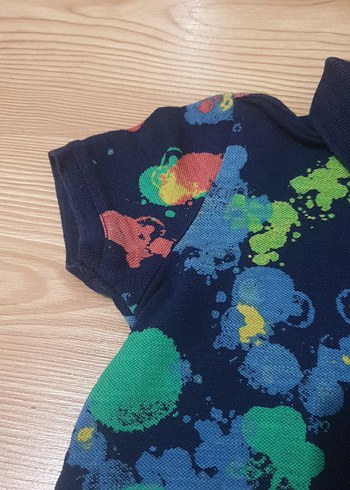 Erkek Çocuk Çok Renkli Batik Desenli Polo Tişört - Görsel 4