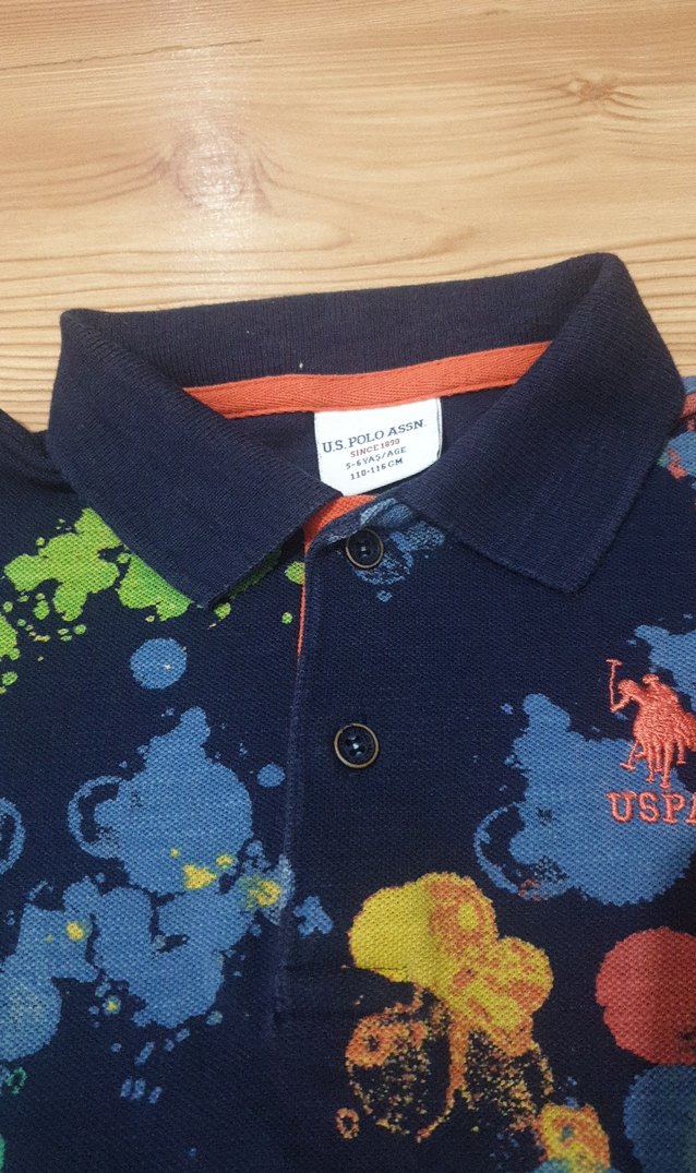 Erkek Çocuk Çok Renkli Batik Desenli Polo Tişört - Görsel 3