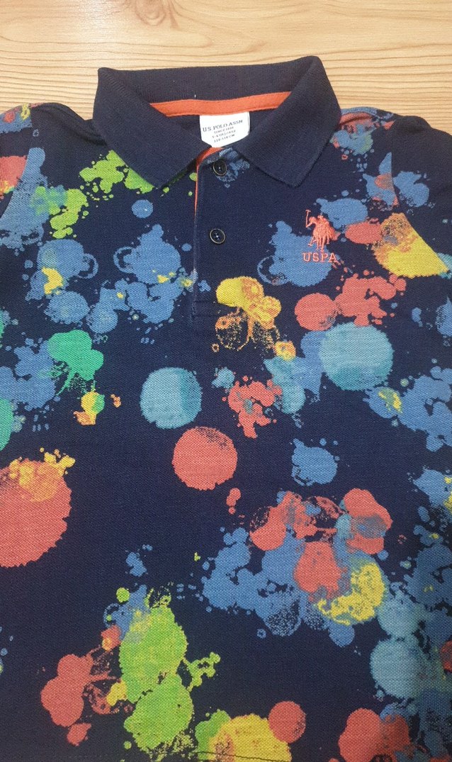 Erkek Çocuk Çok Renkli Batik Desenli Polo Tişört - Görsel 5