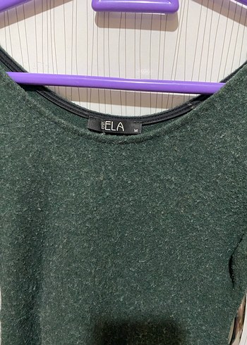 Yeşil Triko Midi Elbise - Görsel 2