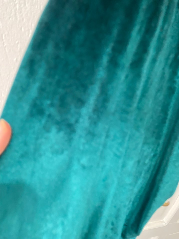 Yeşil Drapeli Uzun Kadın Elbise - Görsel 3