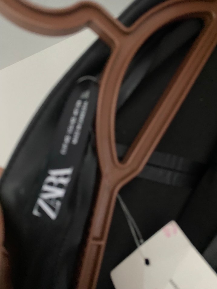 Kadın Siyah Deri zara pantolon  Fermuarlı - Görsel 3