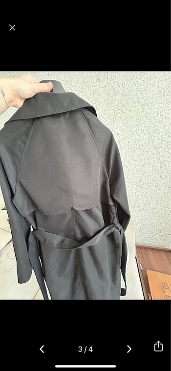 Stradivarius Stradivarius Dökümlü Uzun Trençkot