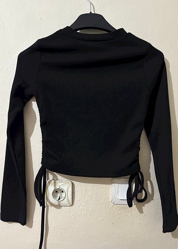 Siyah Uzun Kollu Mini Bluz - Görsel 3