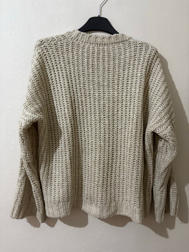 Bej Örgü Kadın Kazak - Görsel 4