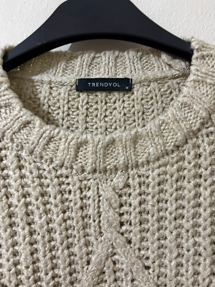 Bej Örgü Kadın Kazak - Görsel 3