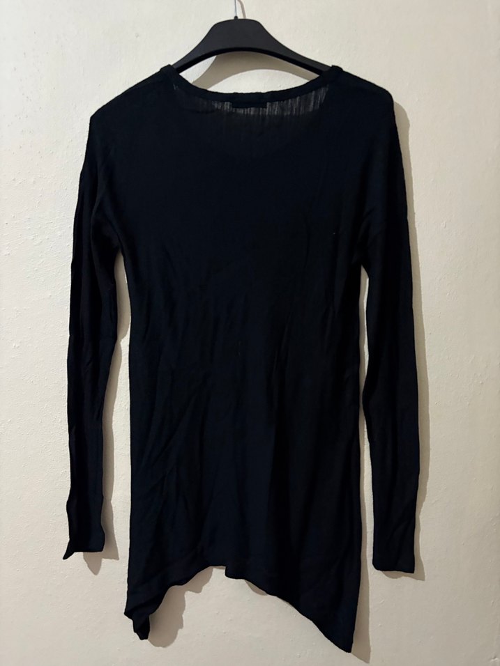 Siyah Uzun Kollu Basic Kadın Triko - Görsel 3