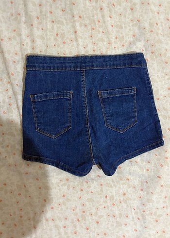 Kadın Mavi Mini Denim Şort - Görsel 2