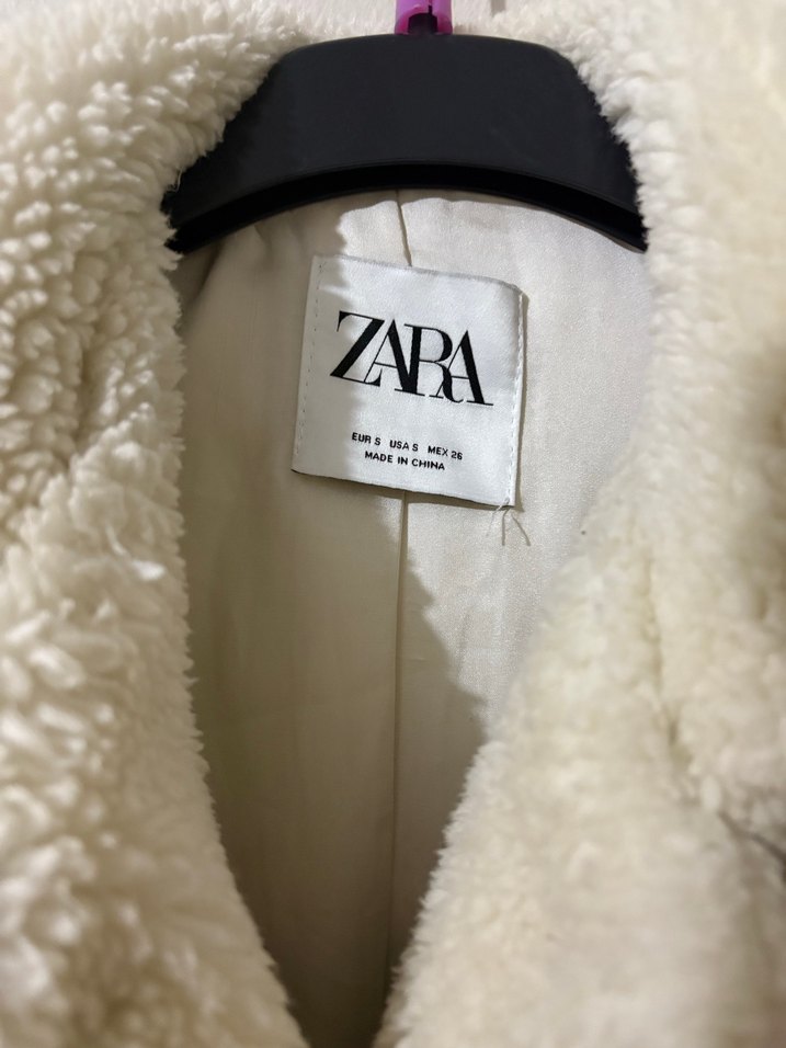 Kadın Beyaz Midi Peluş Kaban - Görsel 3