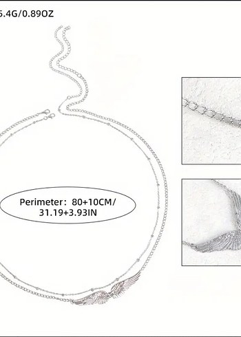 Altın Renk Zincir Detaylı Gövde Zinciri - Görsel 7