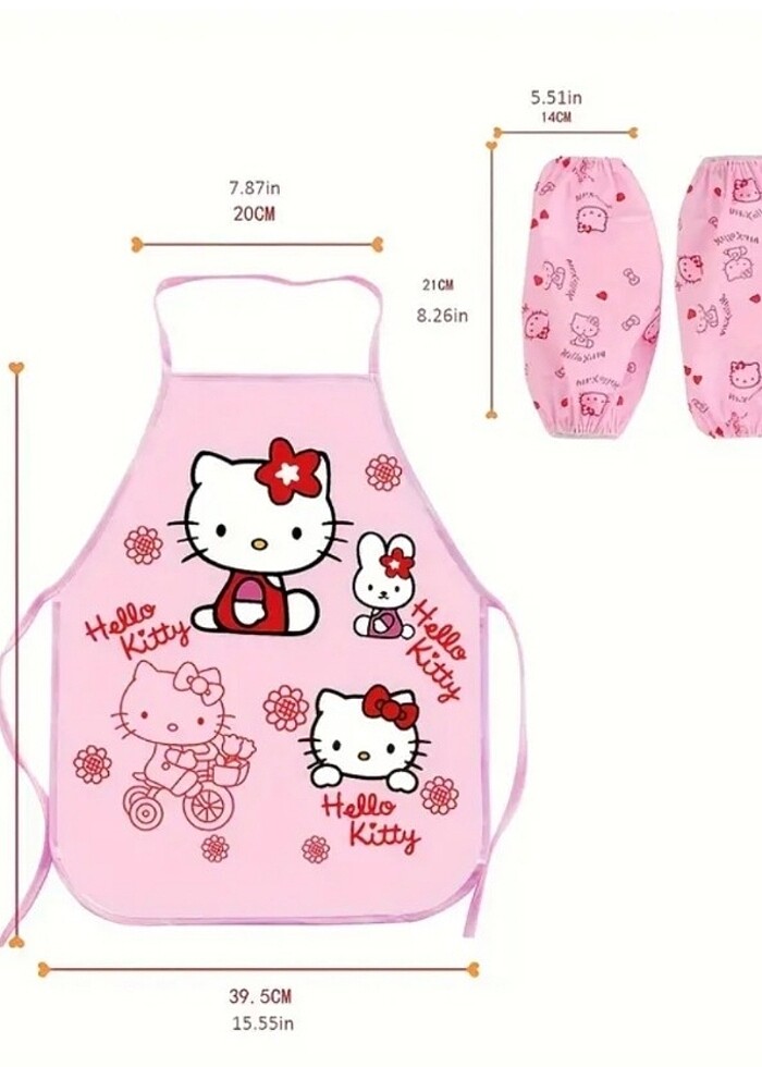 Hello kitty kolluklu boyama önlüğü - Görsel 4